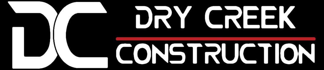 Dry Creek Construction logo in white