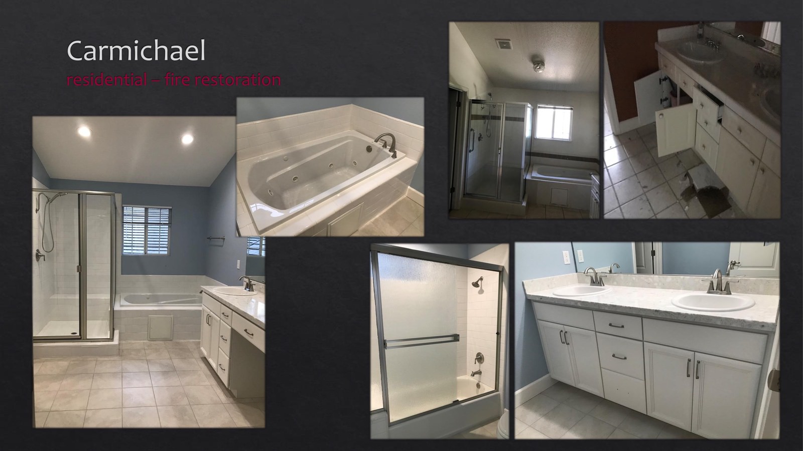 Carmichael Residential fire restoration - bathroom - lightbox