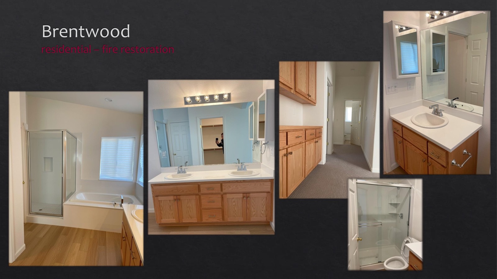 Brentwood Residential fire restoration - bathroom - lightbox
