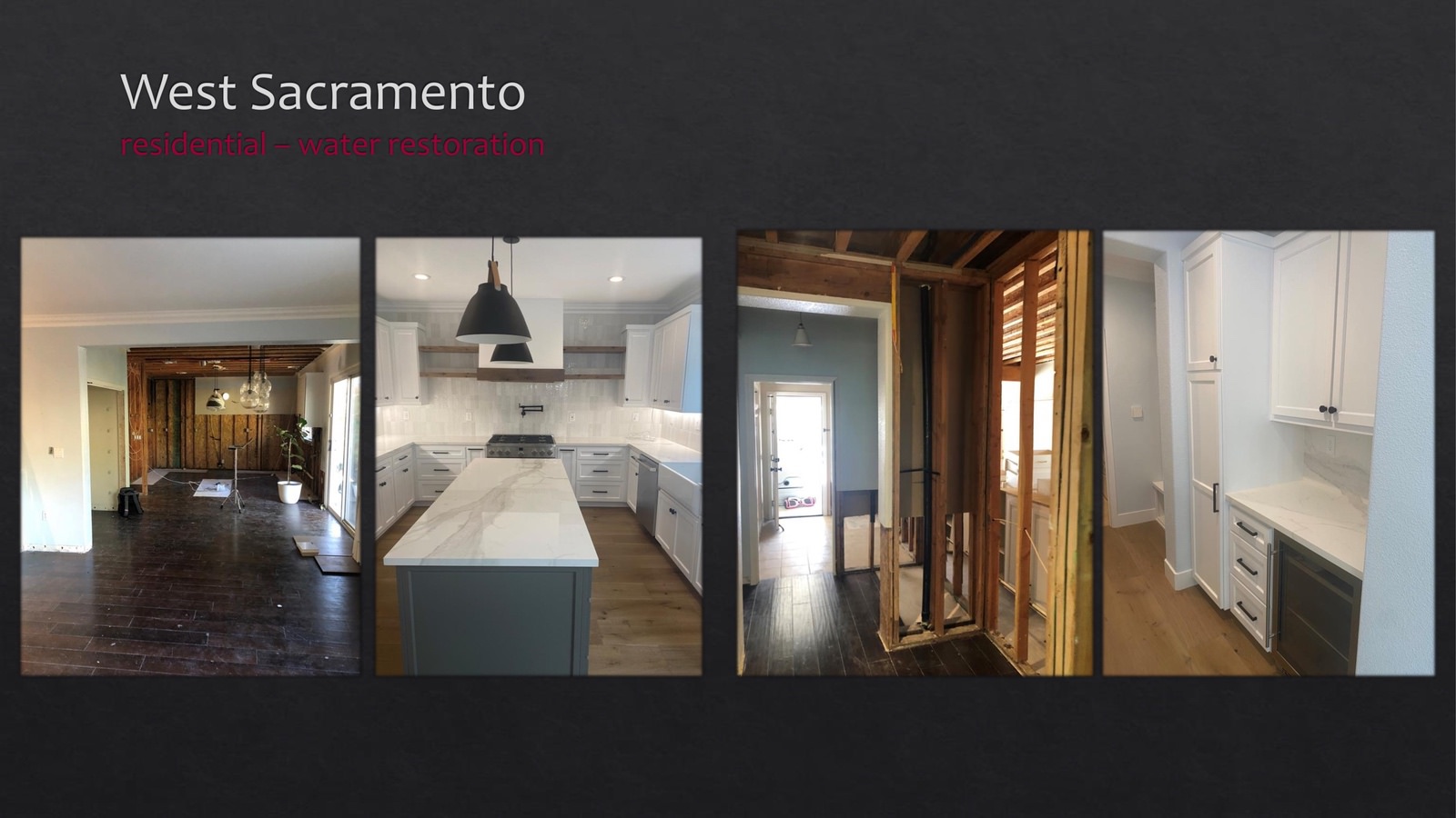 West Sacramento Residential fire restoration - living room and kitchen - lightbox