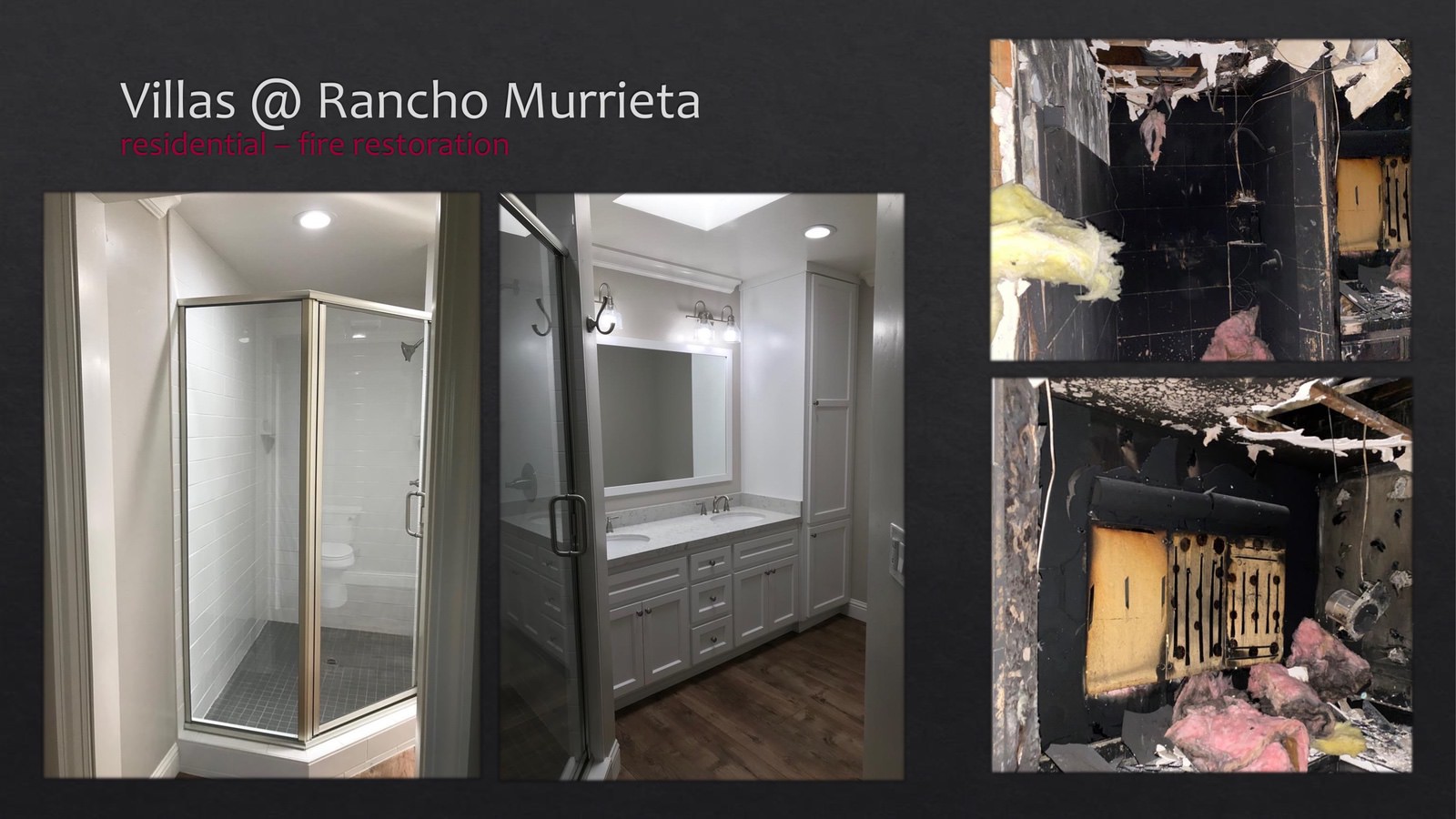 Rancho Murrieta Villas Residential fire restoration - bathroom - lightbox